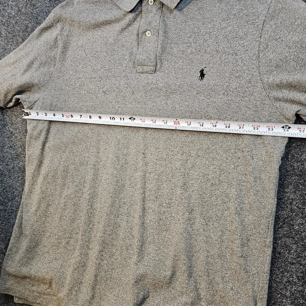 Polo Ralph Lauren XLT Gray Heather Polo Shirt Big Tall 100% Cotton Pony Mens